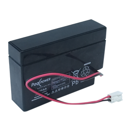 12 volts blybatteri 0,8 Ah med kabel CP1208
